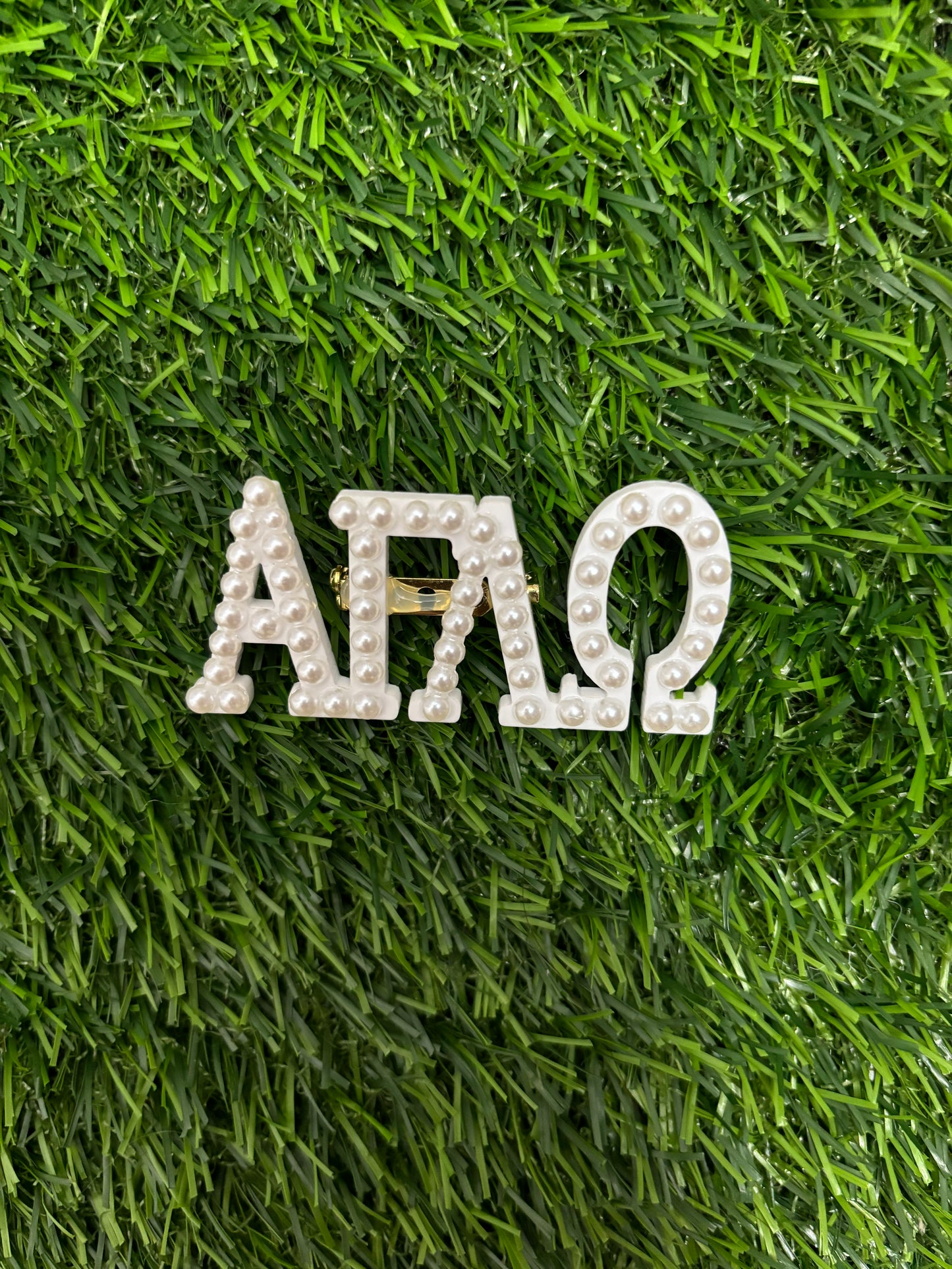 White Acrylic Chapter Letter Pin