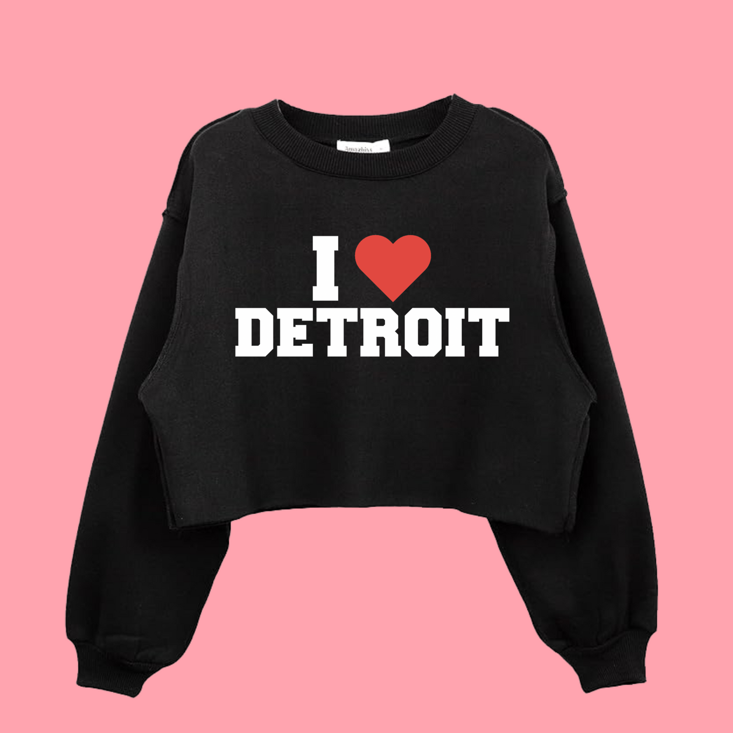 I Love Detroit Cropped Crewneck
