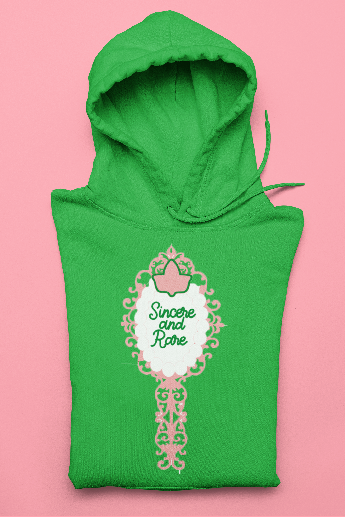 Green Sincere and Rare Hoodie