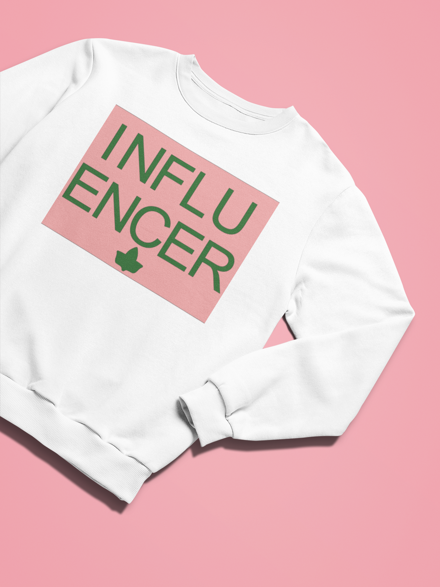 Pink & Green Influencer Sweatshirt