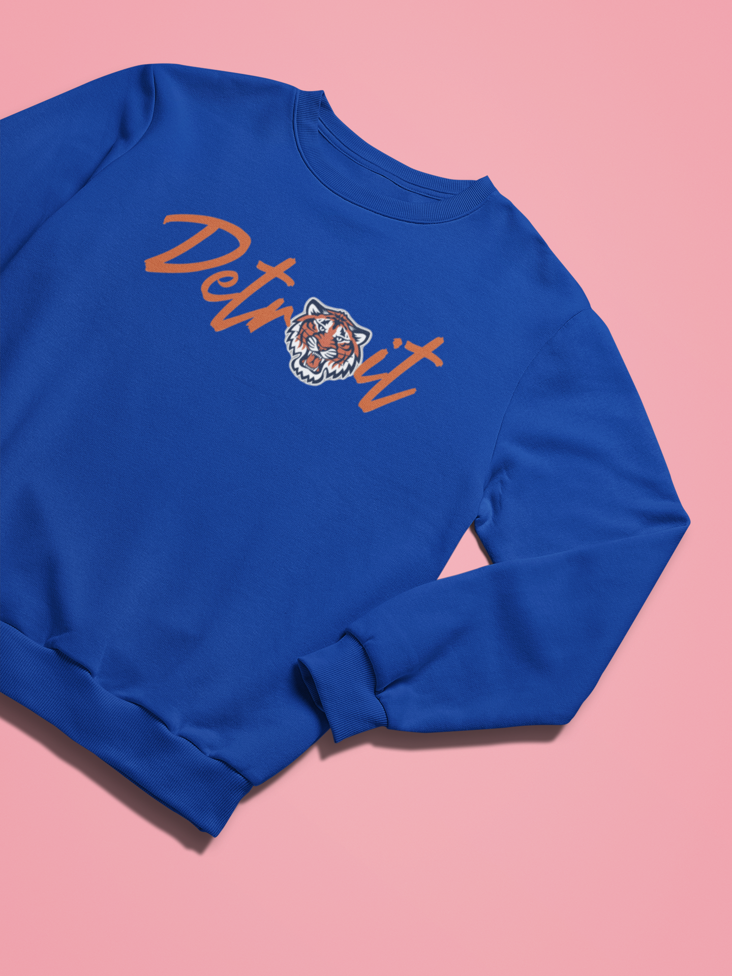 Blue Detroit Tiger Crewneck