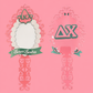 Custom Ornate Sorority Hand Mirror