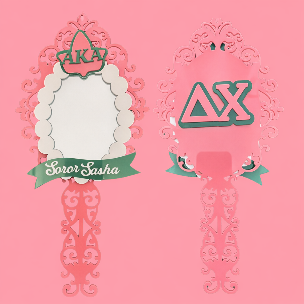 Custom Ornate Sorority Hand Mirror