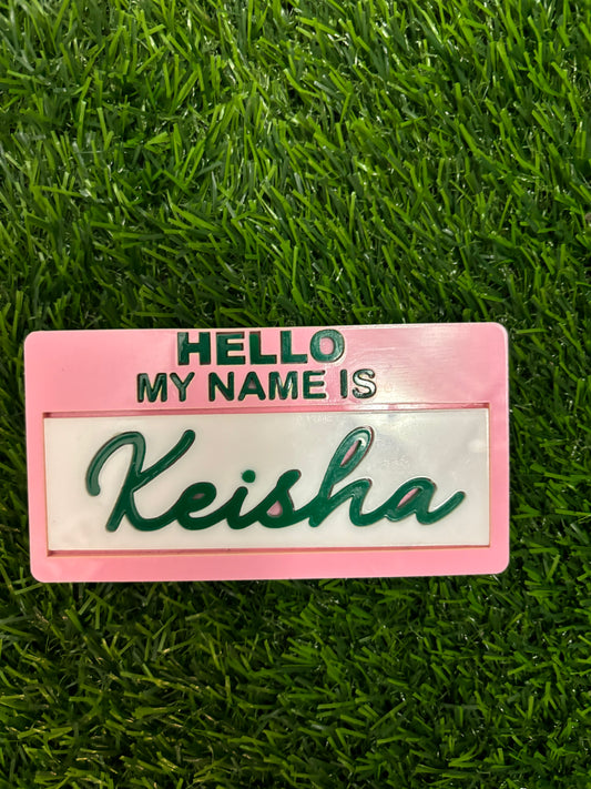Acrylic "My Name Is" Name Tag