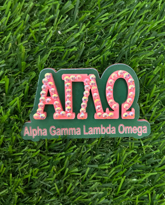 Personalized Engraved Bling Chapter Pin