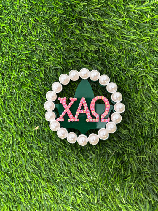 Custom Acrylic and Pearl Pin