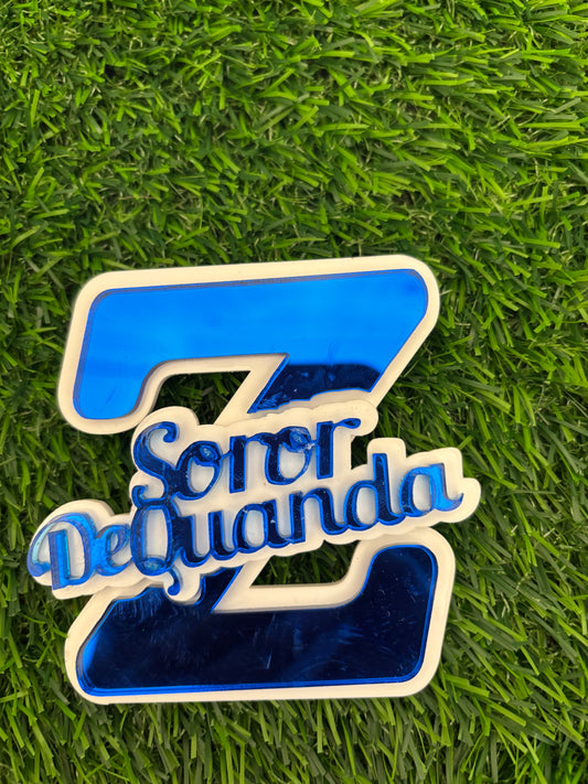 Large Acrylic Personalized Z Pin