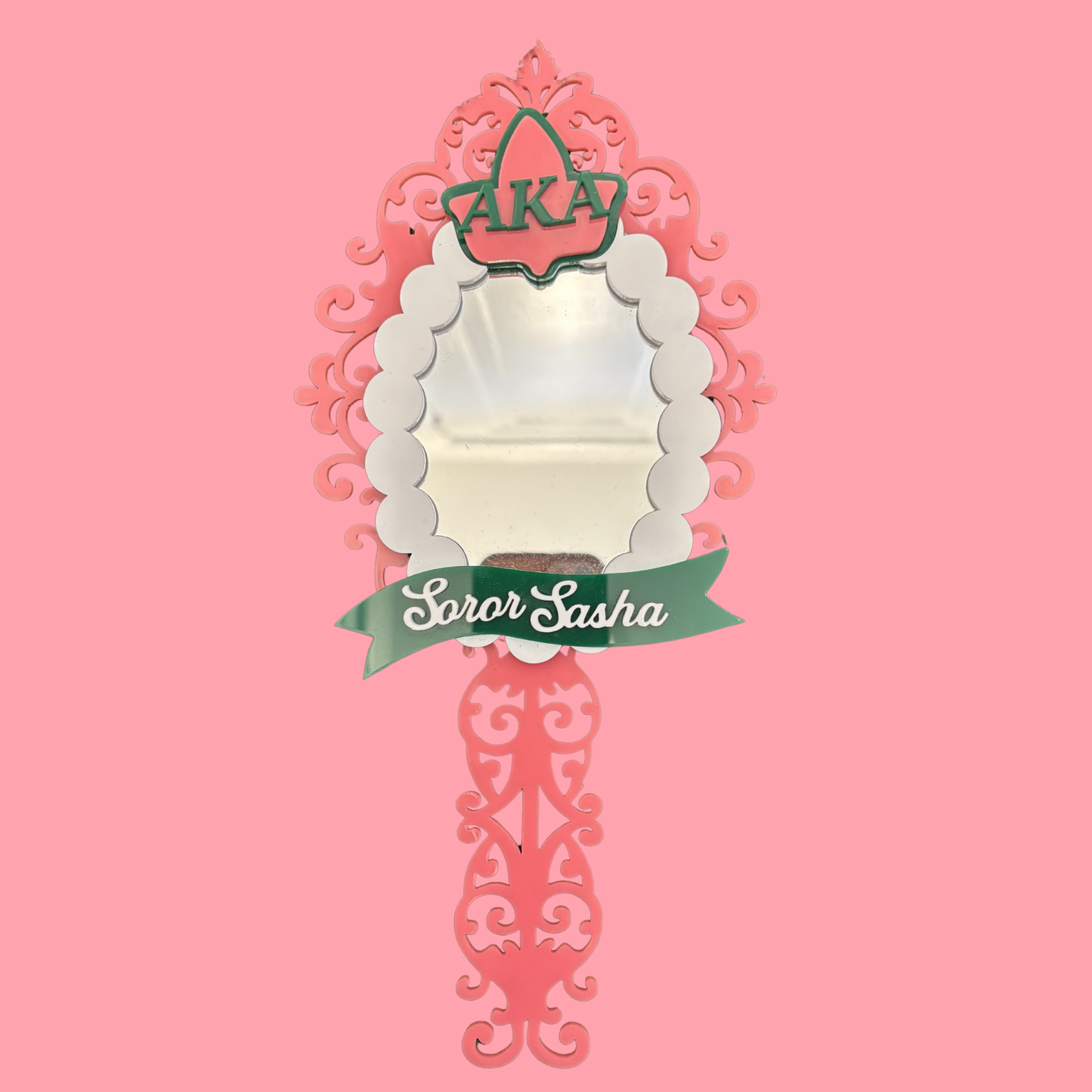 Custom Ornate Sorority Hand Mirror