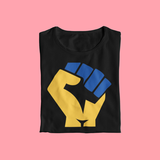 Black Power Fist- Blue & Gold