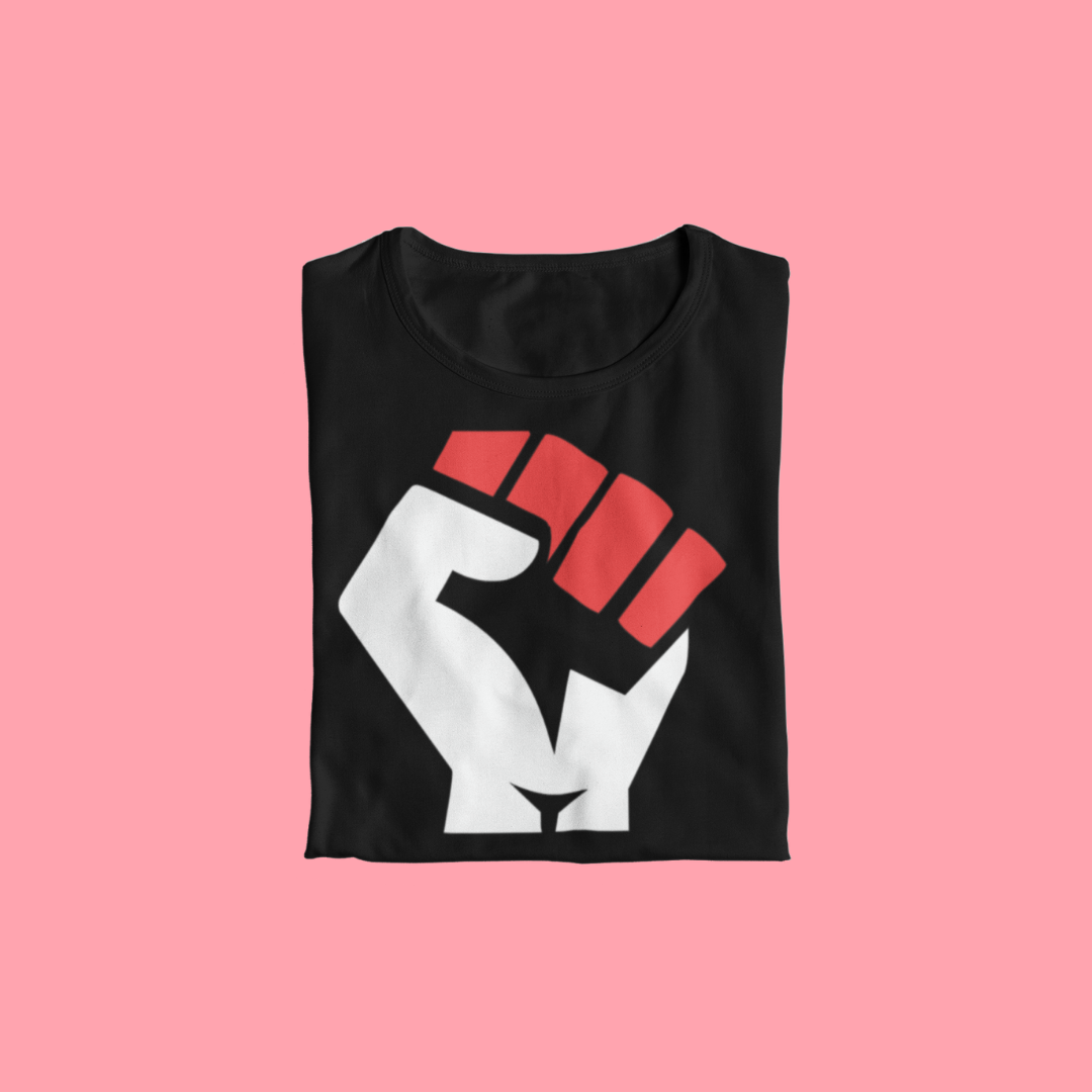 Black Power Fist- Red & White