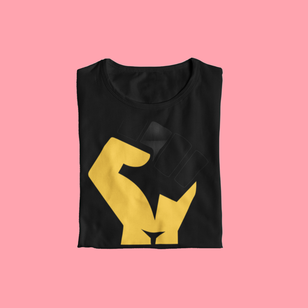 Black Power Fist- Black & Gold