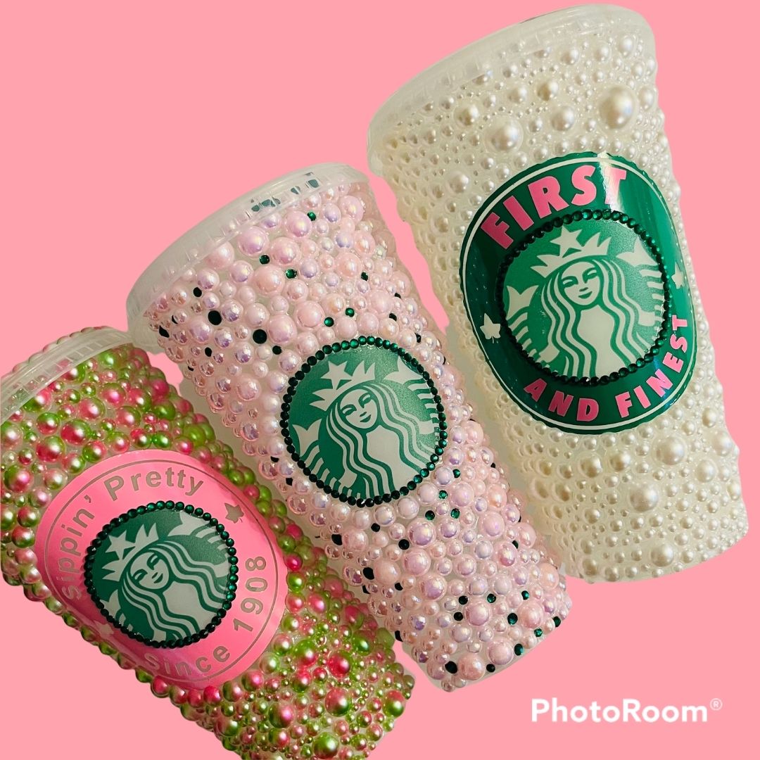 White Custom Starbucks Pearl Cup – Thee Personalized Touch