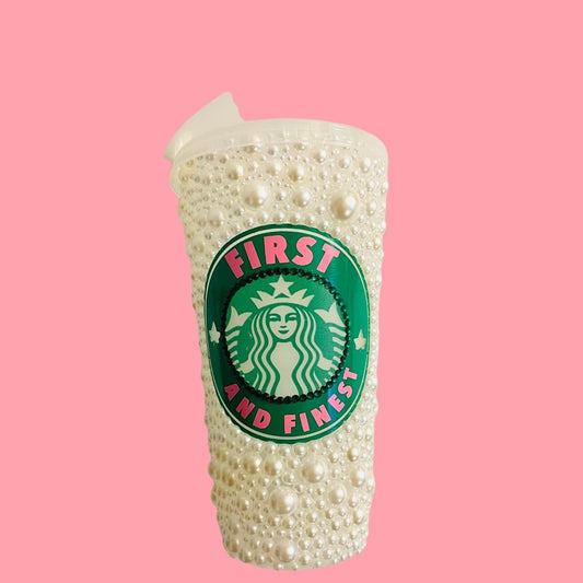 White Custom Starbucks Pearl Cup