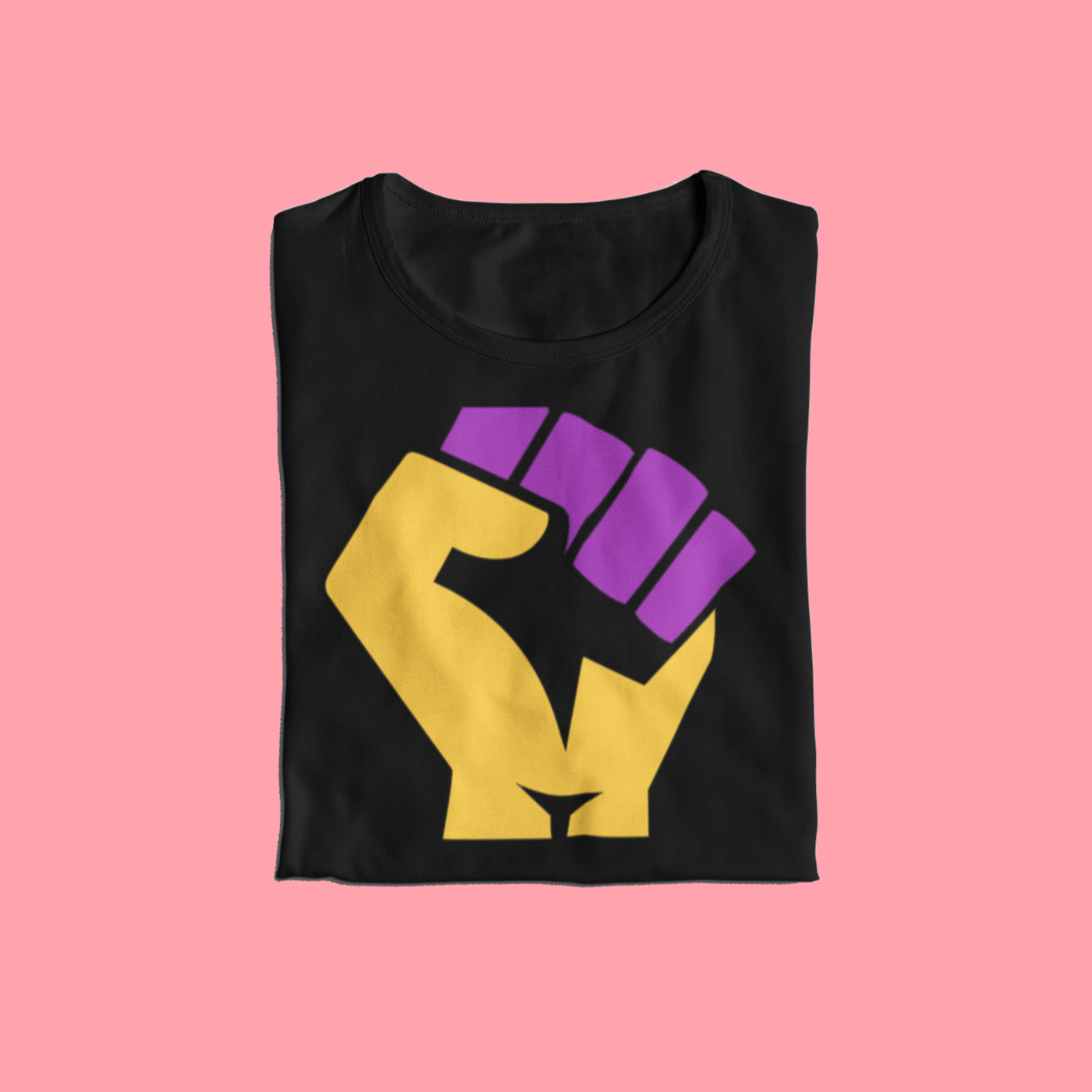 Black Power Fist- Purple & Gold